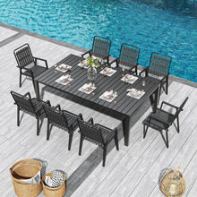 Load image into Gallery viewer, CHINNLUU 350LBS Outdoor Patio Chairs Set of 6, Patio Dining Chairs with Metal Frame, Heavy-Duty Outdoor Chairs with Armrest for Garden, Poolside, Backyard, Lawn