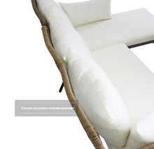 Load image into Gallery viewer, 6 Piece Outdoor Patio Furniture Sofa Sets,All-Weather Wicker Sectional Conversation Chair Set with Coffee Table & Thickened Cushions for Front Porch Backyard Deck Couch