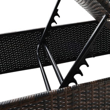 Load image into Gallery viewer, Chaise Lounge Chairs for Outside 3 Pieces Patio Adjustable Lounge Chairs Set of 2 with Table Outdoor Rattan Wicker Pool Chaise Lounge Chairs Cushioned Poolside Folding Chaise Lounge Set