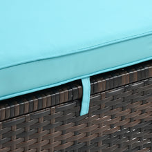 Load image into Gallery viewer, Outdoor PE Wicker Chaise Lounge - 2 Piece Patio Brown Rattan Reclining Chair Furniture Set Beach Pool Adjustable Backrest Recliners with Side Table and Comfort Head Pillow