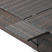 Load image into Gallery viewer, Outdoor PE Wicker Chaise Lounge - 2 Piece Patio Brown Rattan Reclining Chair Furniture Set Beach Pool Adjustable Backrest Recliners with Side Table and Comfort Head Pillow