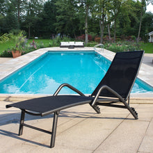 Load image into Gallery viewer, outdoor lounge chair black