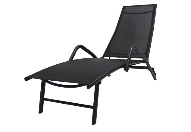 CHINLUU Outdoor Chaise Lounge Portable Folding Adjustable Chaise Lounge Chair Outdoor Patio Furniture 5-Position Recliner, Patio Lounge Chair All Weather for Outdoor Indoor, Beach, Poolside (Black)…