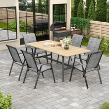 Load image into Gallery viewer, CHINNLUU Patio Dining Chairs Set of 6 Outdoor Stackable Dining Chairs for All Weather 330lbs Capacity Heavy Duty Metal Frame Patio Furniture for Backyard Garden Poolside (Gray)
