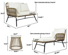 Load image into Gallery viewer, 6 Piece Outdoor Patio Furniture Sofa Sets,All-Weather Wicker Sectional Conversation Chair Set with Coffee Table &amp; Thickened Cushions for Front Porch Backyard Deck Couch
