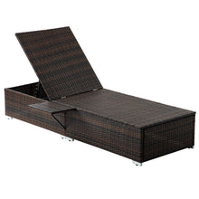 Load image into Gallery viewer, Chaise Lounge Chairs for Outside 3 Pieces Patio Adjustable Lounge Chairs Set of 2 with Table Outdoor Rattan Wicker Pool Chaise Lounge Chairs Cushioned Poolside Folding Chaise Lounge Set
