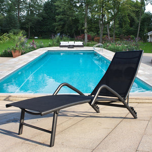 outdoor lounge chair black